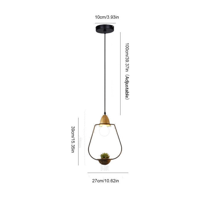 Wrought Iron Plant Flower Decoration Glass pendant Lamp Ceiling Lamp Droplight for Restaurant Pub Cafe House Garden