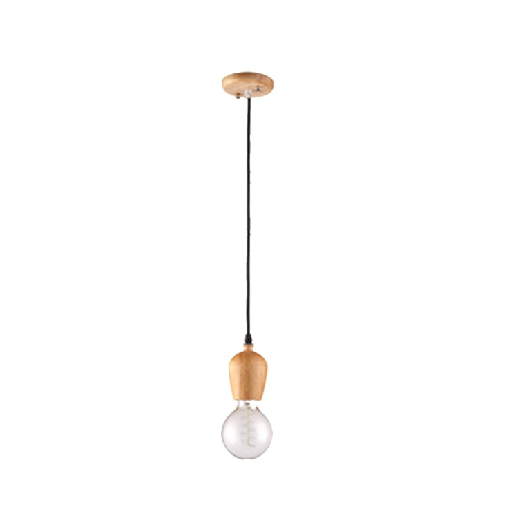Natural Solid Wood Glass Pendant Lamp Ceiling Lamp for Bedroom Living Room Study Dining Room