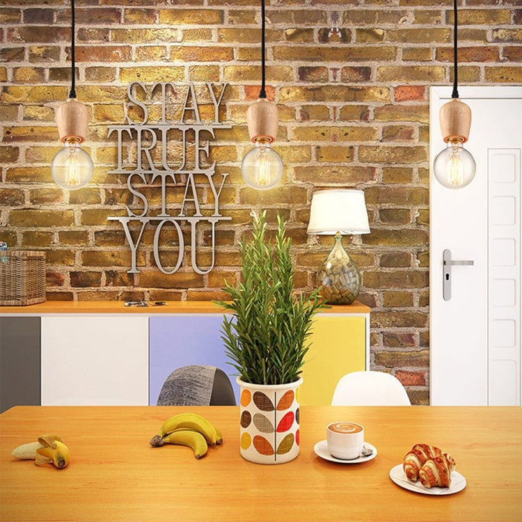 Natural Solid Wood Glass Pendant Lamp Ceiling Lamp for Bedroom Living Room Study Dining Room