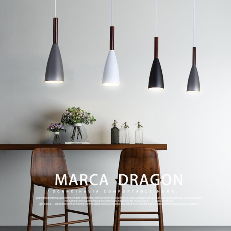 Vantage Natural Wrought Iron Solid Wood Glass Pendant Lamp Ceiling Lamp for Bedroom Living Room Study Dining Room