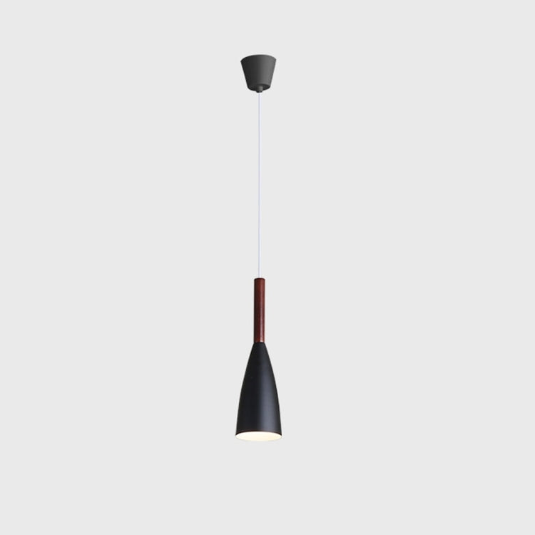 Vantage Natural Wrought Iron Solid Wood Glass Pendant Lamp Ceiling Lamp for Bedroom Living Room Study Dining Room