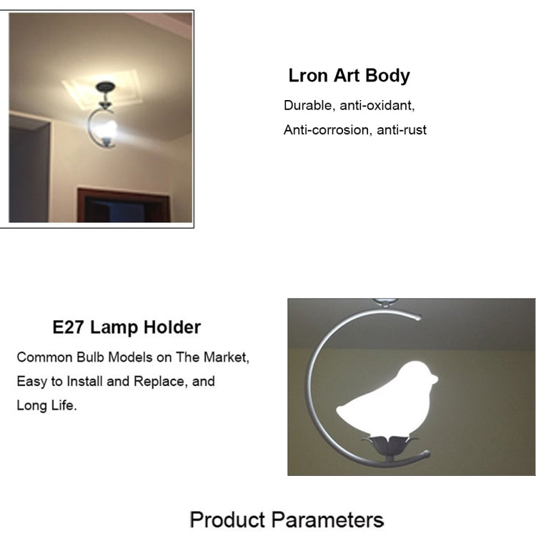 Exquisite Small Bird Shape Glass Metal Pendant Lamp Ceiling Lamp for Bedroom Living Room Study Restaurant Bar Coffee House Aisle Hall