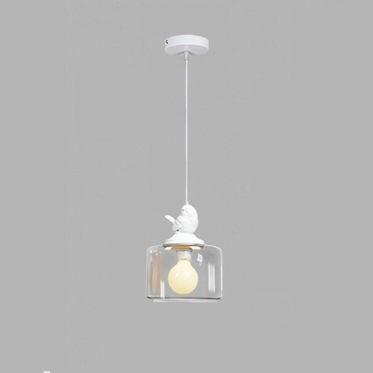 Peace Dove Shape Glass Metal Ceiling Lamp Pendant Lamp for Bedroom Living Room Study Restaurant Bar Coffee House Aisle Hall