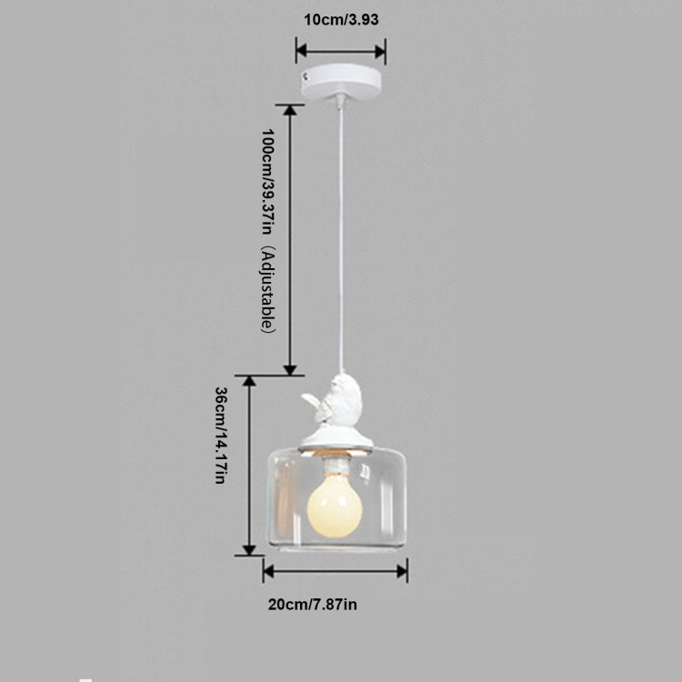 Peace Dove Shape Glass Metal Ceiling Lamp Pendant Lamp for Bedroom Living Room Study Restaurant Bar Coffee House Aisle Hall