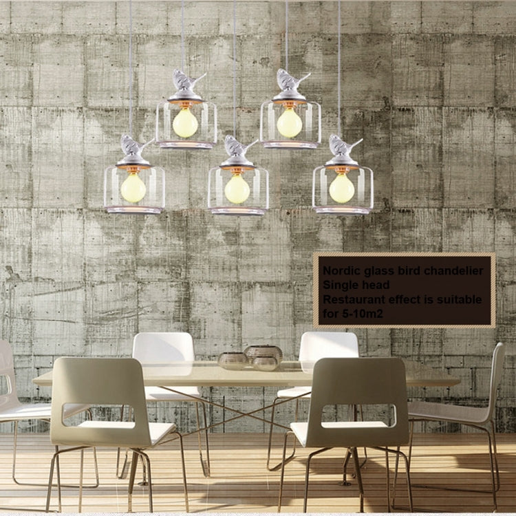 Peace Dove Shape Glass Metal Ceiling Lamp Pendant Lamp for Bedroom Living Room Study Restaurant Bar Coffee House Aisle Hall