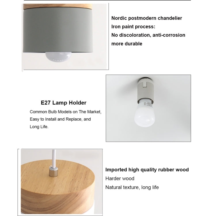 Natural Solid Wood Bucket Ceiling Lamp Pendant Lamp for Bedroom Living Room Study Restaurant Bar Coffee House Aisle Hall