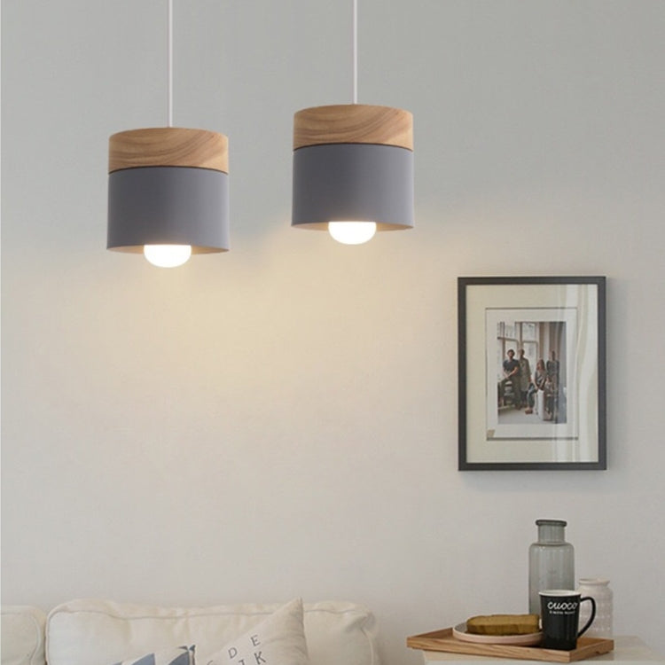 Natural Solid Wood Bucket Ceiling Lamp Pendant Lamp for Bedroom Living Room Study Restaurant Bar Coffee House Aisle Hall