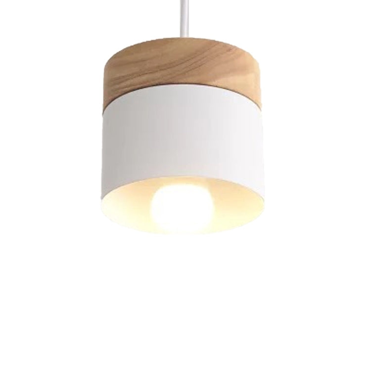 Natural Solid Wood Bucket Ceiling Lamp Pendant Lamp for Bedroom Living Room Study Restaurant Bar Coffee House Aisle Hall