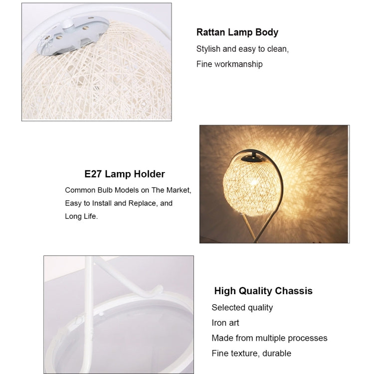 Button-style Knit Spherical Eys-caring Table Lamp Desk Lamp For Bedroom Living Room Study