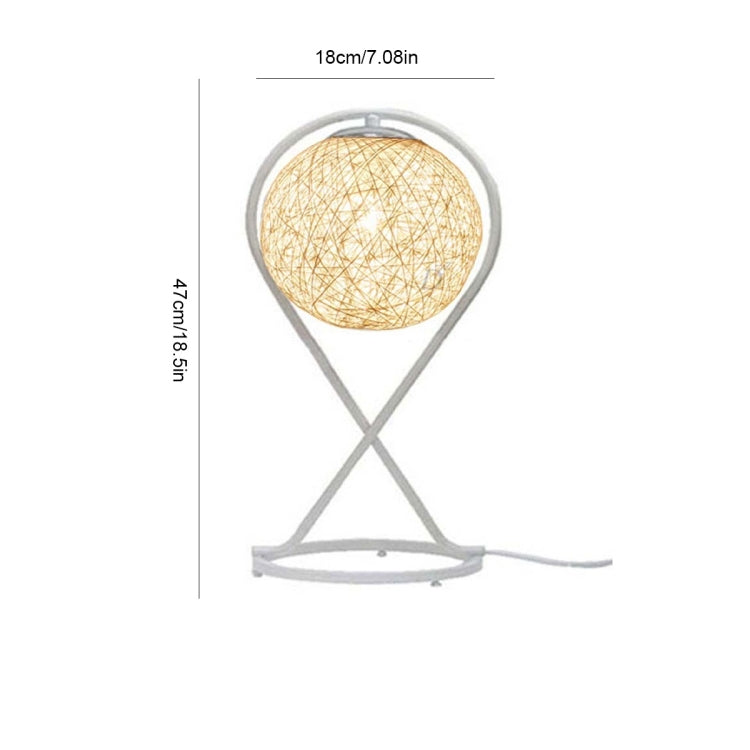 Button-style Knit Spherical Eys-caring Table Lamp Desk Lamp For Bedroom Living Room Study