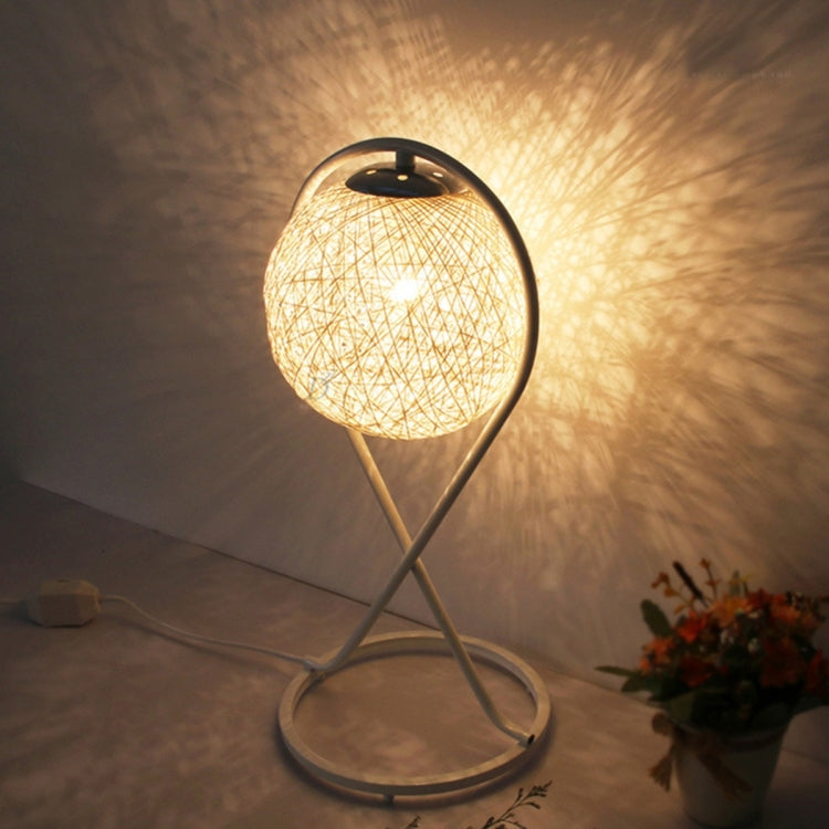 Button-style Knit Spherical Eys-caring Table Lamp Desk Lamp For Bedroom Living Room Study