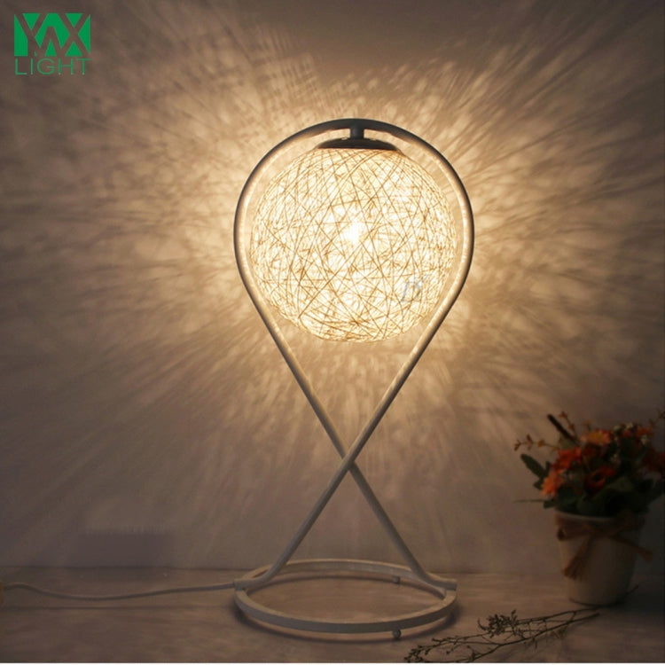 Button-style Knit Spherical Eys-caring Table Lamp Desk Lamp For Bedroom Living Room Study