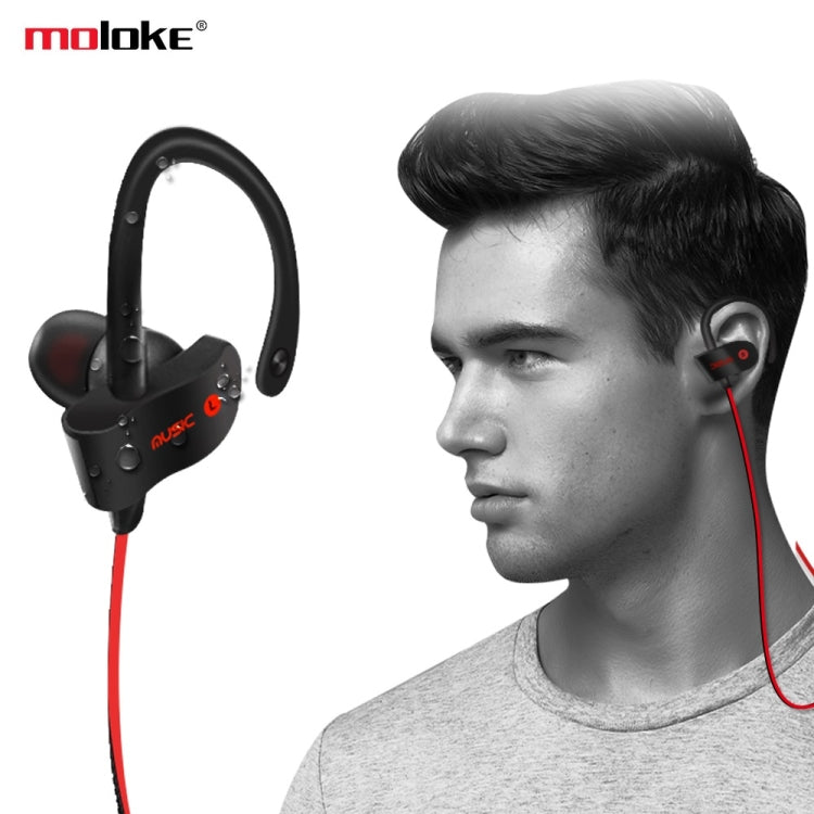Moloke S2 Hanging Ear Sports Bluetooth Earphones Waterproof Anti-sweat Sound Headset (Black)