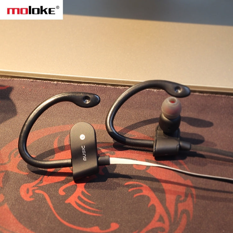 Moloke S2 Hanging Ear Sports Bluetooth Earphones Waterproof Anti-sweat Sound Headset (Black)