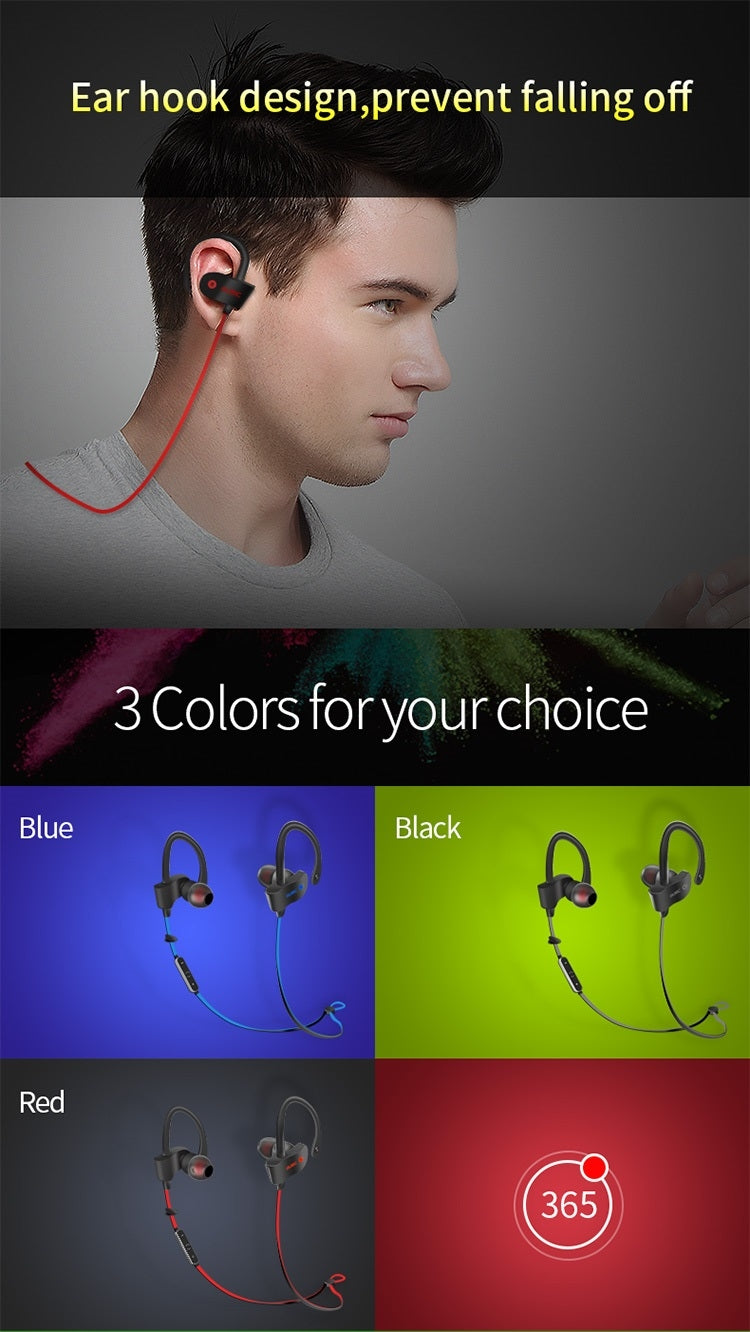 Moloke S2 Hanging Ear Sports Bluetooth Earphones Waterproof Anti-sweat Sound Headset (Black)