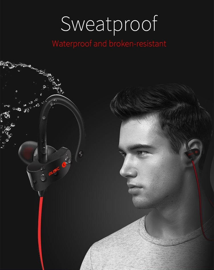 Moloke S2 Hanging Ear Sports Bluetooth Earphones Waterproof Anti-sweat Sound Headset (Black)