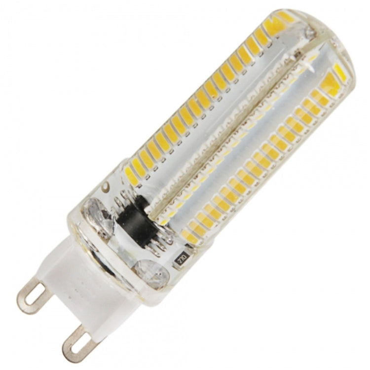 10 PCS G9 7W 3014 SMD 152 LEDs Warm White Dimmable Silicone Corn Bulb Energy Saving Lamp, AC