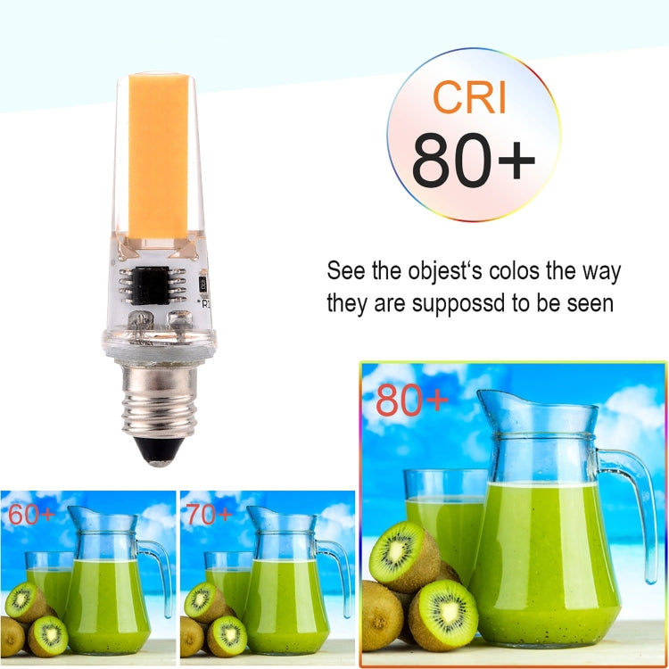 10 PCS E11 3W 2508 CCB SMD Warm White LED Energy Saving Lamp Dimmable Silicone Corn Bulb, AC