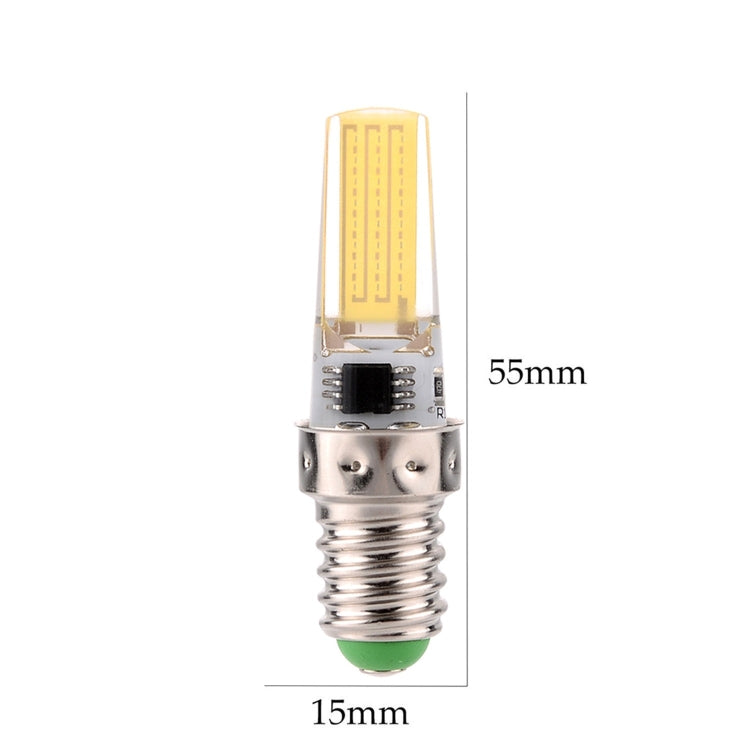 10 PCS E14 3W 2508 CCB SMD Cold White LED Energy Saving Lamp Dimmable Silicone Corn Bulb, AC