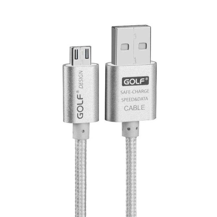 GOLF GC-10m 1m Micro USB to USB Weave Charging Data Cable for Galaxy, Huawei, Xiaomi, HTC, Sony and Other Smartphones