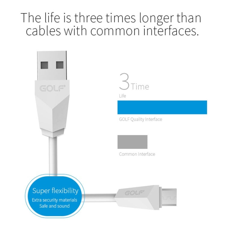 GOLF GC-27m Micro USB to USB 1m Diamond Quick Charging USB Data Cable for Galaxy, Huawei, Xiaomi, HTC, Sony and Other Smartphones