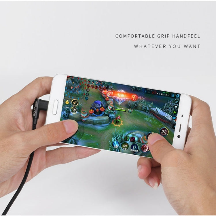 GOLF GC-48t 1m PUDDING 90 Degree Elbow USB-C / Type-C to USB 2.4A Fast Charging USB Data Cable for Galaxy S8 & S8+ / LG G6 / Huawei P10 & P10 Plus / Xiaomi Mi 6 & Max 2 and other Smartphones (Red)