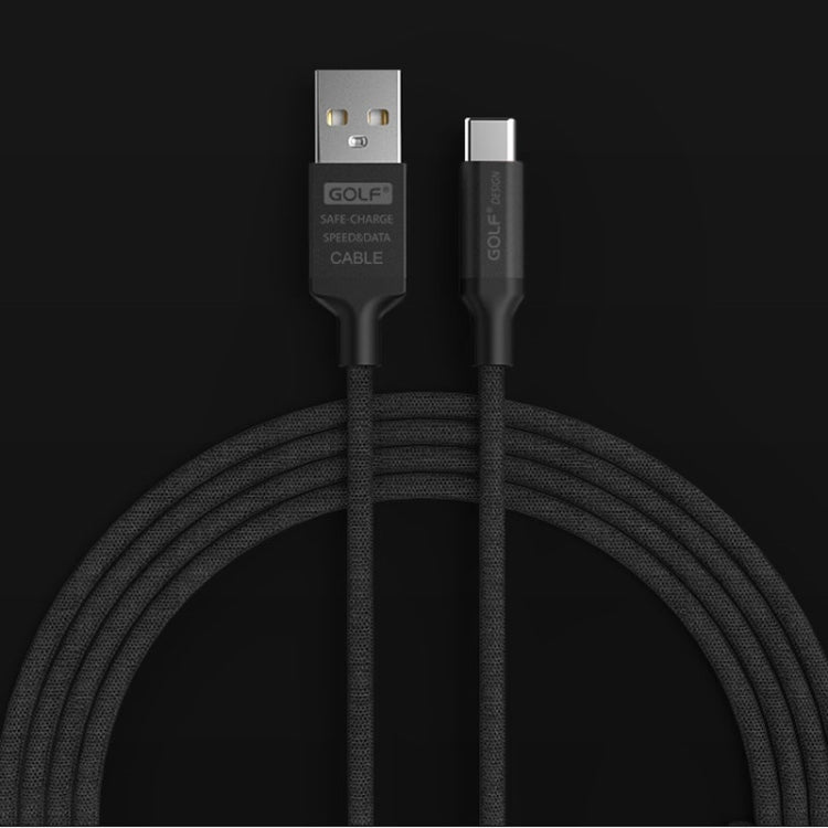 GOLF GC-52t Fabric Weave USB-C / Type-C to USB 2.4A Fast Charging USB Data Cable for Galaxy S8 & S8+ / LG G6 / Huawei P10 & P10 Plus / Xiaomi Mi 6 & Max 2 and other Smartphones
