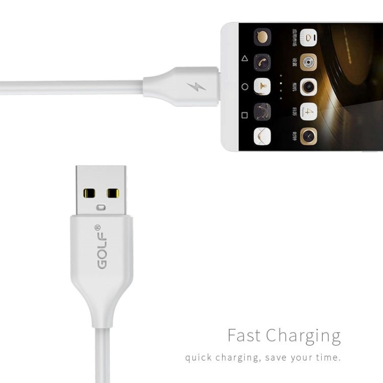 GOLF GC-59m 1m Micro USB to USB 2.1A Galloping Fast Charging USB Data Cable for Galaxy, LG, Huawei, Xiaomi and other Smartphones