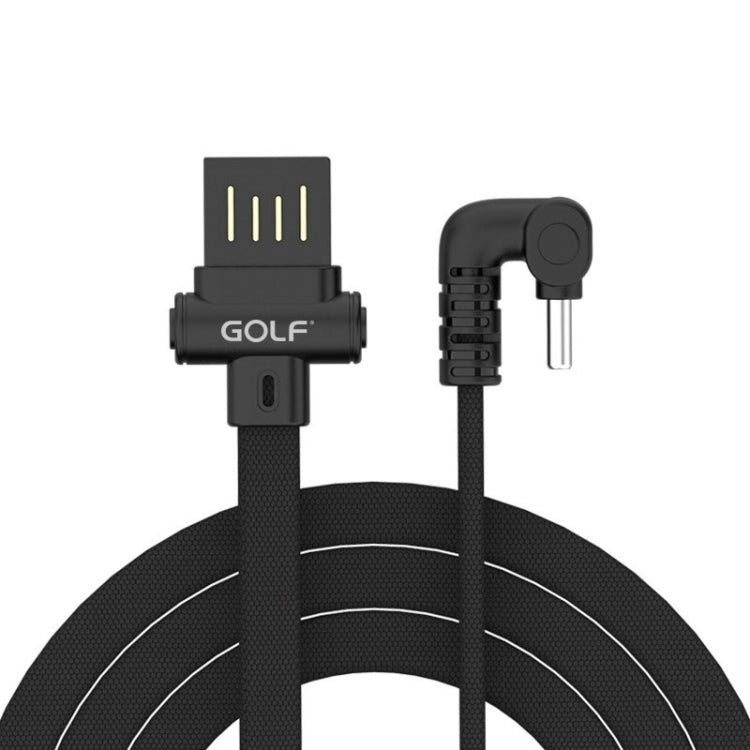GOLF GC-68T 1m 180 Degree Elbow USB-C / Type-C to USB 3A Fast Charging USB Data Cable for Galaxy S8 & S8+ / LG G6 / Huawei P10 & P10 Plus / Xiaomi Mi 6 & Max 2 and other Smartphones