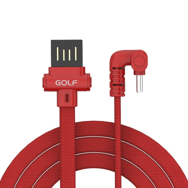 GOLF GC-68T 1m 180 Degree Elbow USB-C / Type-C to USB 3A Fast Charging USB Data Cable for Galaxy S8 & S8+ / LG G6 / Huawei P10 & P10 Plus / Xiaomi Mi 6 & Max 2 and other Smartphones