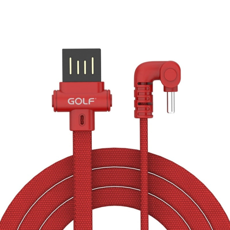 GOLF GC-68T 1m 180 Degree Elbow USB-C / Type-C to USB 3A Fast Charging USB Data Cable for Galaxy S8 & S8+ / LG G6 / Huawei P10 & P10 Plus / Xiaomi Mi 6 & Max 2 and other Smartphones