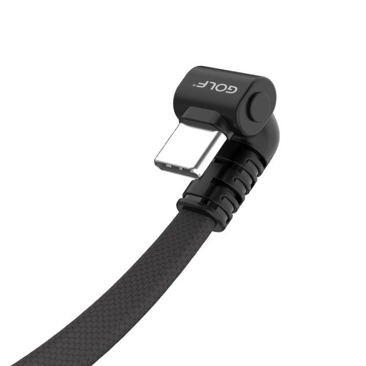 GOLF GC-68T 1m 180 Degree Elbow USB-C / Type-C to USB 3A Fast Charging USB Data Cable for Galaxy S8 & S8+ / LG G6 / Huawei P10 & P10 Plus / Xiaomi Mi 6 & Max 2 and other Smartphones