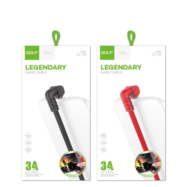 GOLF GC-68T 1m 180 Degree Elbow USB-C / Type-C to USB 3A Fast Charging USB Data Cable for Galaxy S8 & S8+ / LG G6 / Huawei P10 & P10 Plus / Xiaomi Mi 6 & Max 2 and other Smartphones