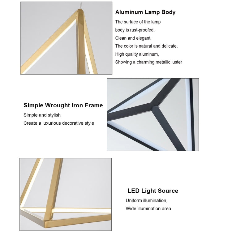 YWXLight Iron Art Milimalist Triangle Shaped LED Droplight Ceiling Light Pendant Lamp for Restaurant Bar Cafe House Bistro Aisle Hall