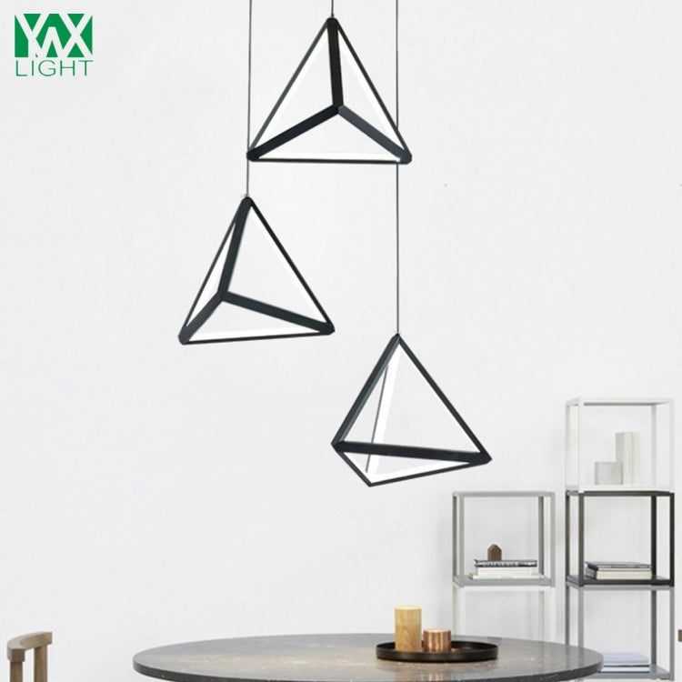 YWXLight Iron Art Milimalist Triangle Shaped LED Droplight Ceiling Light Pendant Lamp for Restaurant Bar Cafe House Bistro Aisle Hall