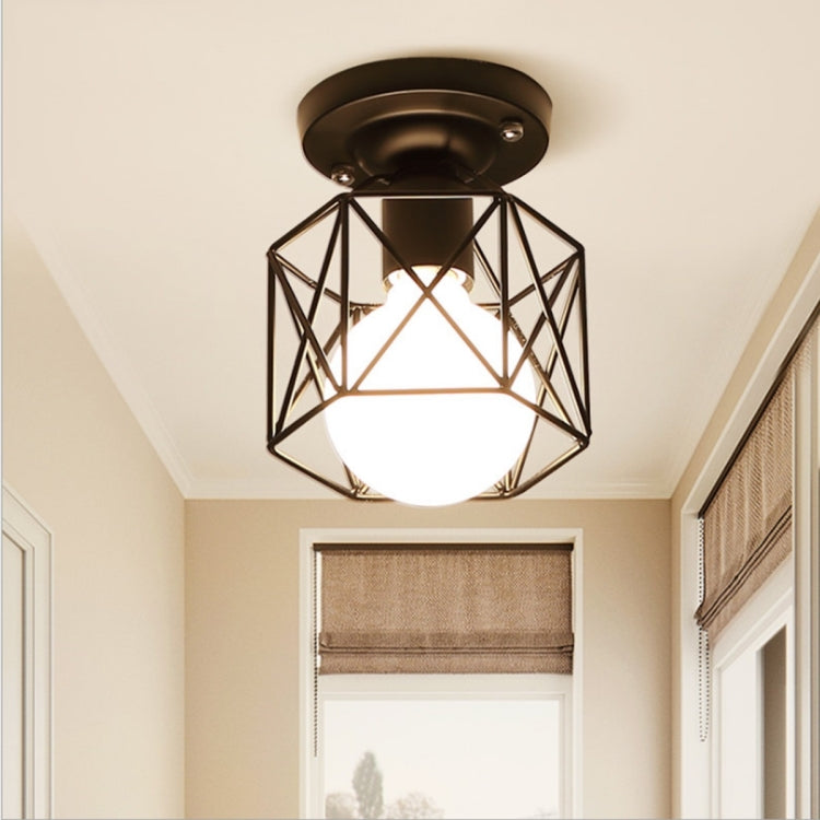 YWXLight Iron Art Milimalist Metal Polygon Frame Ceiling Light Pendant Lamp for Restaurant Bar Cafe House Bistro Aisle Hall