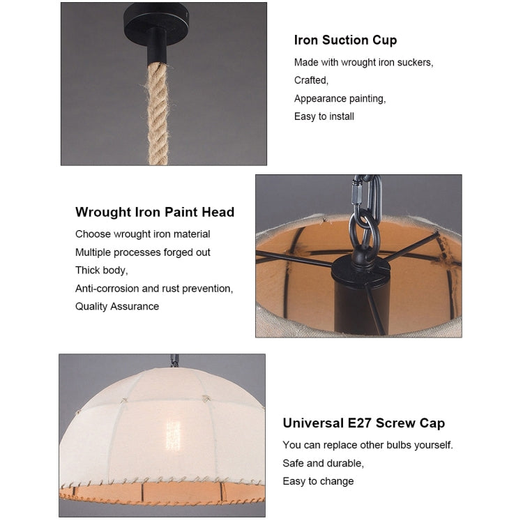 YWXLight Iron Art Fabric Sphere Frame Ceiling Light Pendant Lamp for Restaurant Bar Cafe House Bistro Aisle Hall