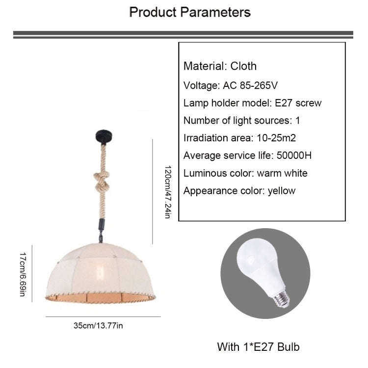 YWXLight Iron Art Fabric Sphere Frame Ceiling Light Pendant Lamp for Restaurant Bar Cafe House Bistro Aisle Hall