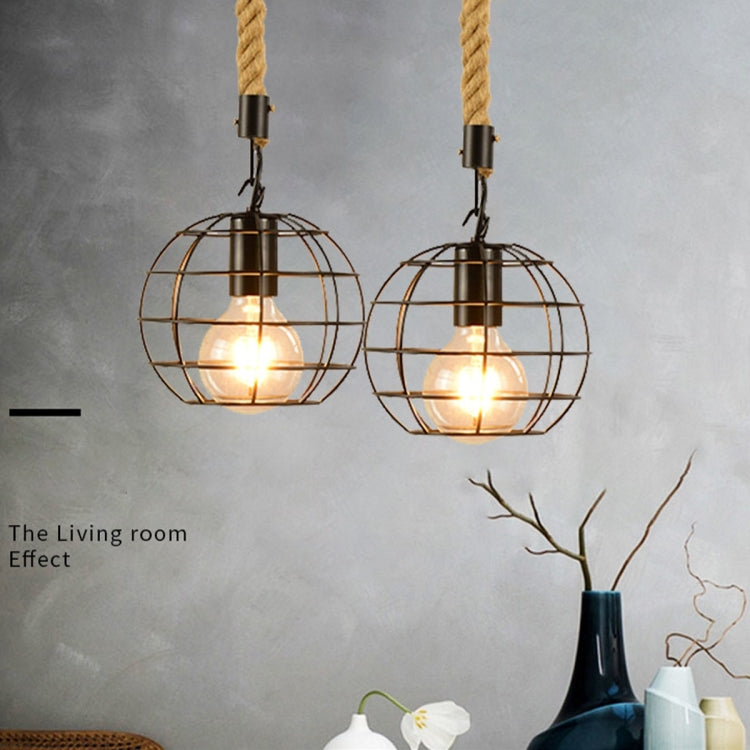 YWXLight Wrought Iron Art Milimalist Sphere Cage Frame Ceiling Light Pendant Lamp for Restaurant Bar Cafe House