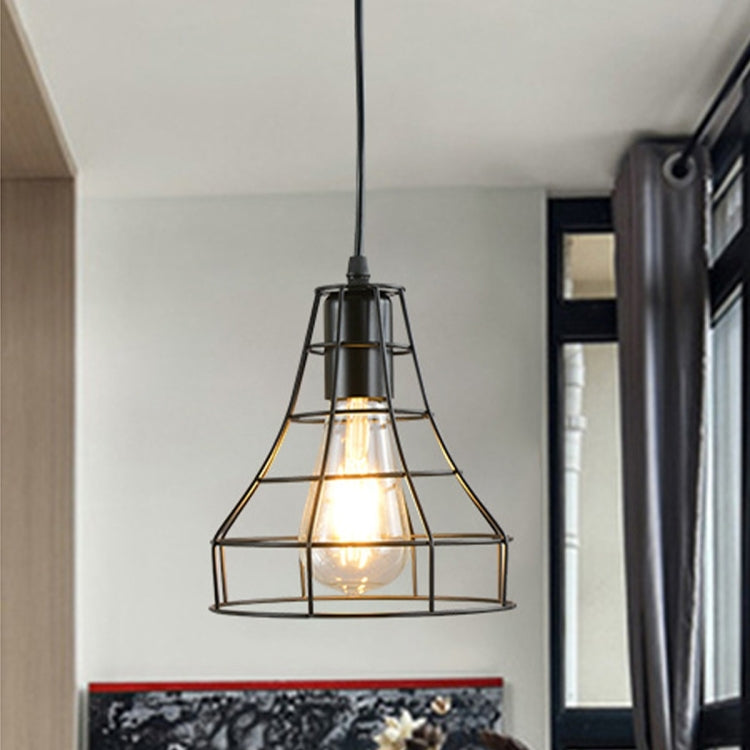 YWXLight Wrought Iron Art Milimalist Horn Cage Frame Ceiling Light Pendant Lamp for Restaurant Bar Cafe House