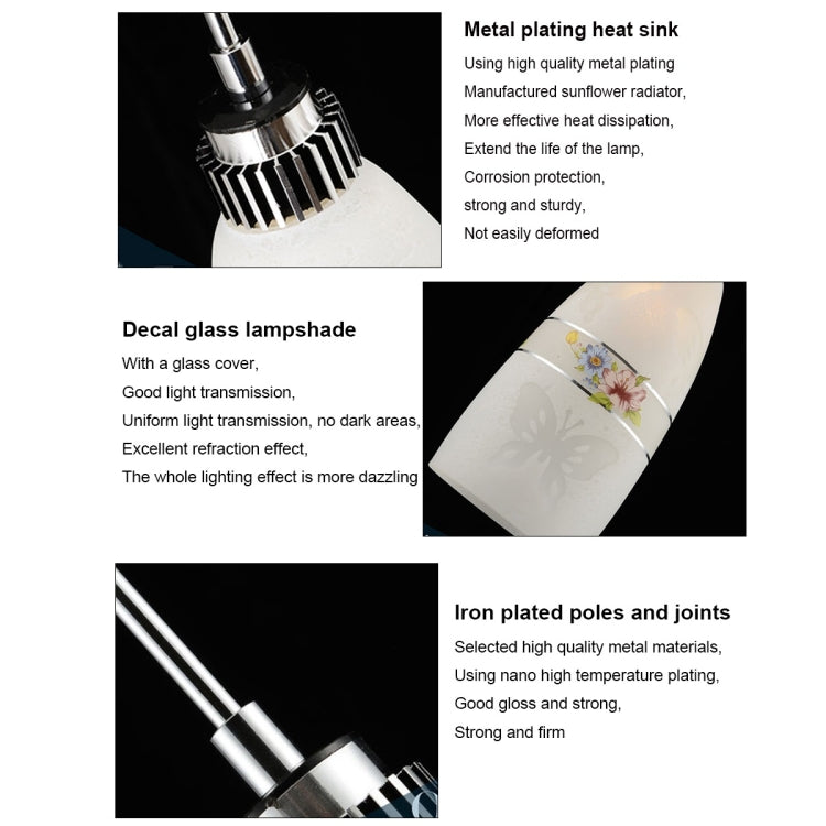 YWXLight Metal Plating Made Flower-caving Glass Ceiling Light Pendant Lamp for Restaurant Bar Cafe House Bistro Aisle Hall