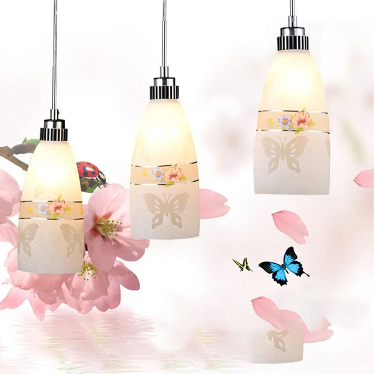 YWXLight Metal Plating Made Flower-caving Glass Ceiling Light Pendant Lamp for Restaurant Bar Cafe House Bistro Aisle Hall
