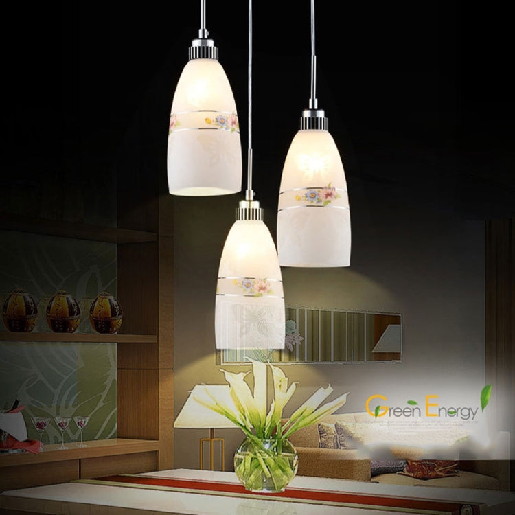YWXLight Metal Plating Made Flower-caving Glass Ceiling Light Pendant Lamp for Restaurant Bar Cafe House Bistro Aisle Hall