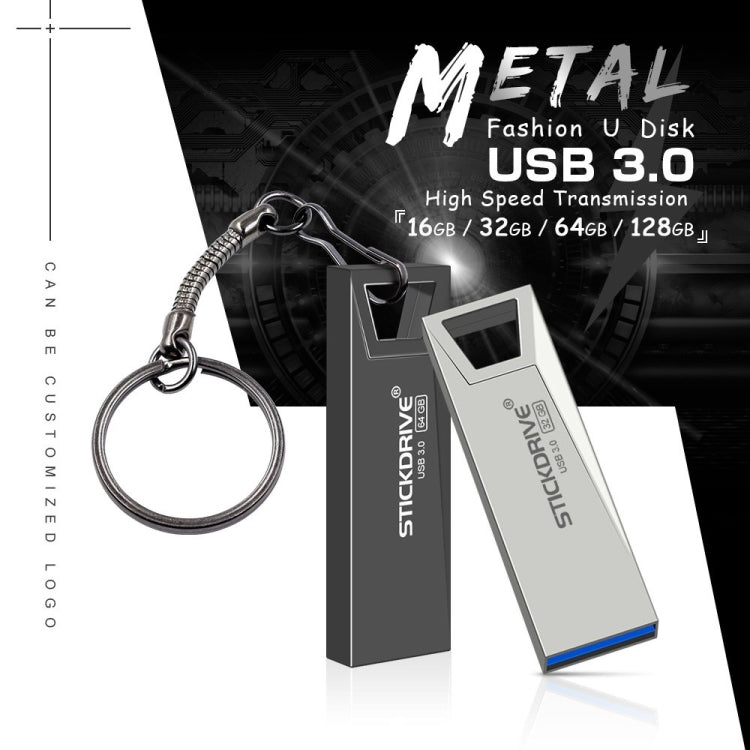 STICKDRIVE 64GB USB 3.0 High Speed Mini Metal U Disk (Silver Grey)