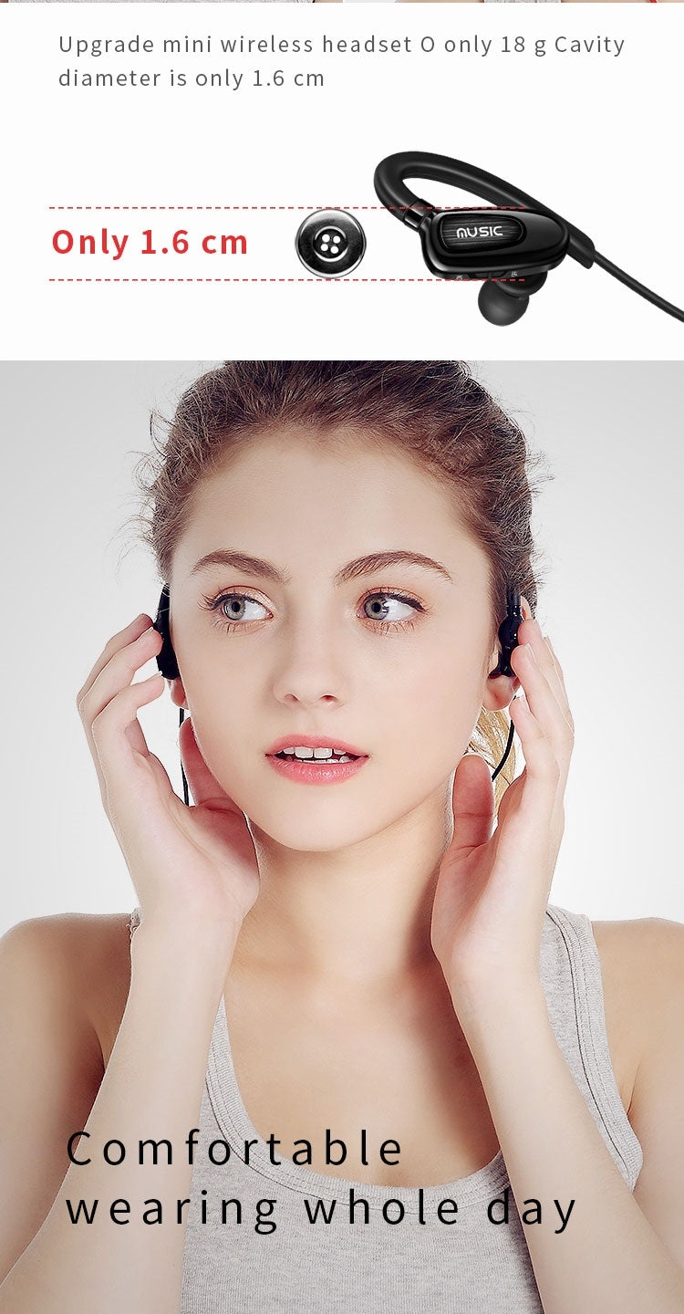 Moloke S5 Hanging Neck Sports Wireless Control Bluetooth Earphone Waterproof Anti-sweat Stereo Sound Headset