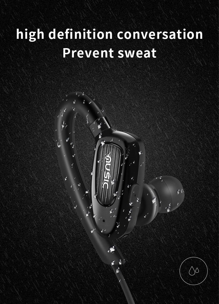 Moloke S5 Hanging Neck Sports Wireless Control Bluetooth Earphone Waterproof Anti-sweat Stereo Sound Headset