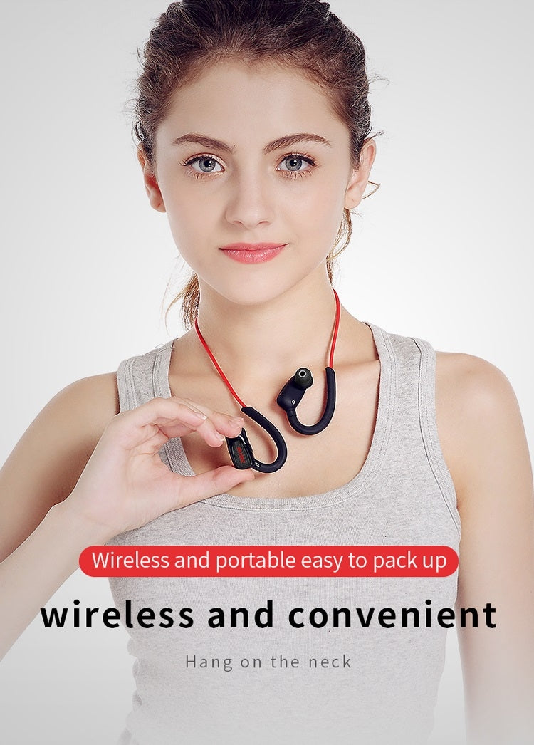 Moloke S5 Hanging Neck Sports Wireless Control Bluetooth Earphone Waterproof Anti-sweat Stereo Sound Headset