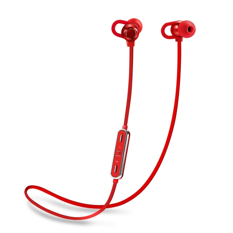 Moloke S7 Hanging Neck Magnetic In-ear Sports Bluetooth Earphone Waterproof Anti-sweat Stereo Sound Headset (Red)