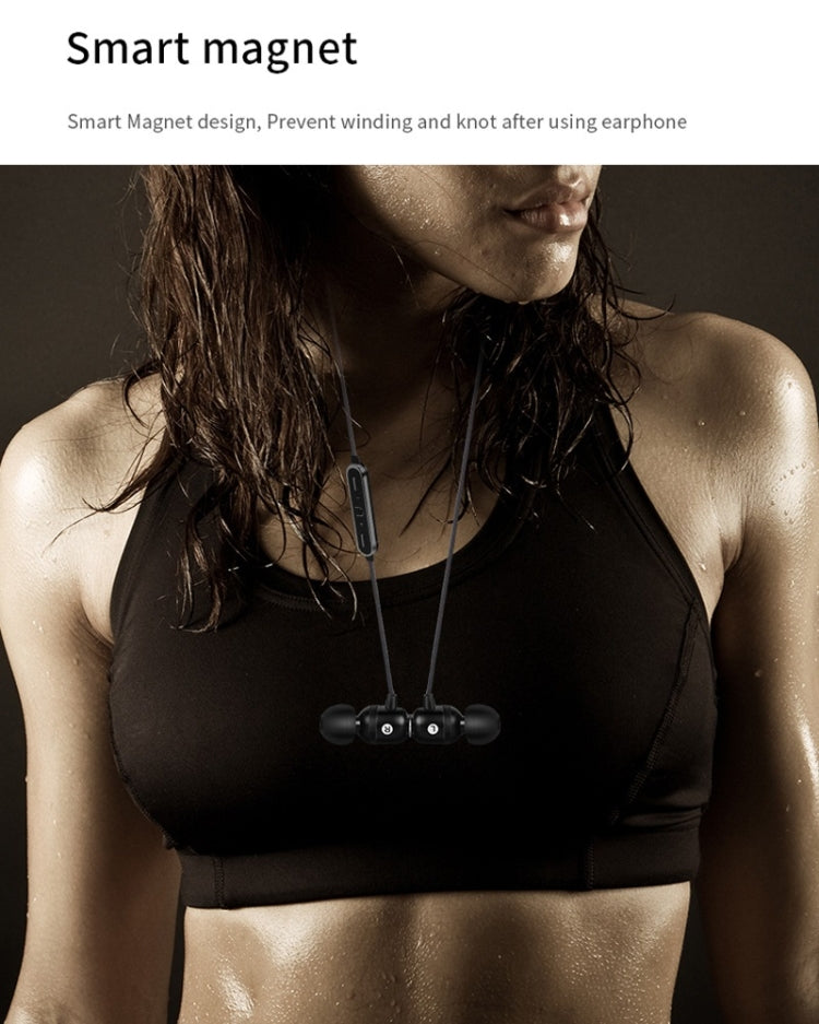 Moloke S7 Hanging Neck Magnetic In-ear Sports Bluetooth Earphone Waterproof Anti-sweat Stereo Sound Headset (Red)