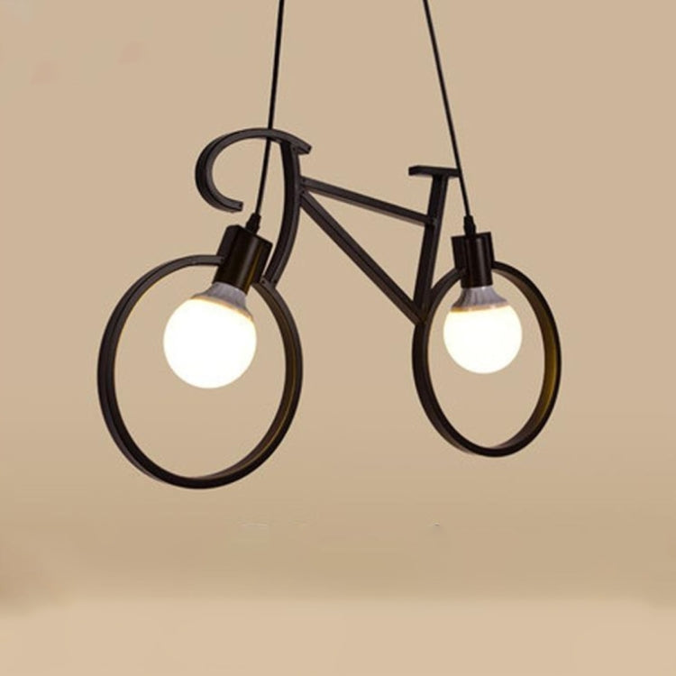 YWXLight Vintage Wrought Iron Bicycle Chandelier Restaurant Bar Creative Chandelier